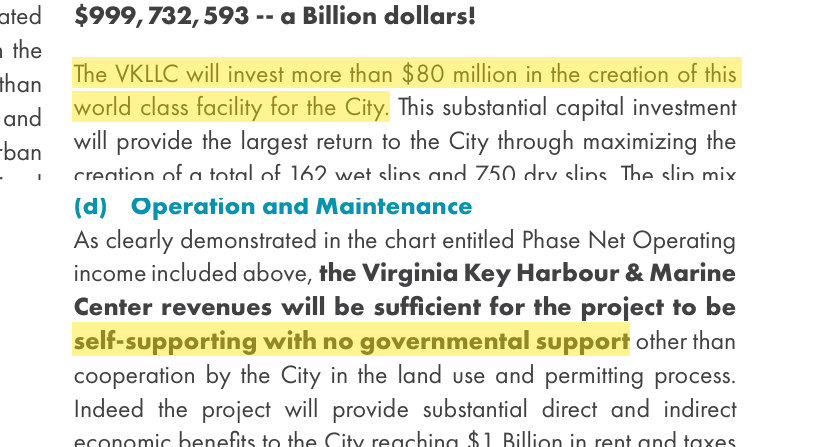 RFP response excerpt: more than $80 million invested with no governmental support